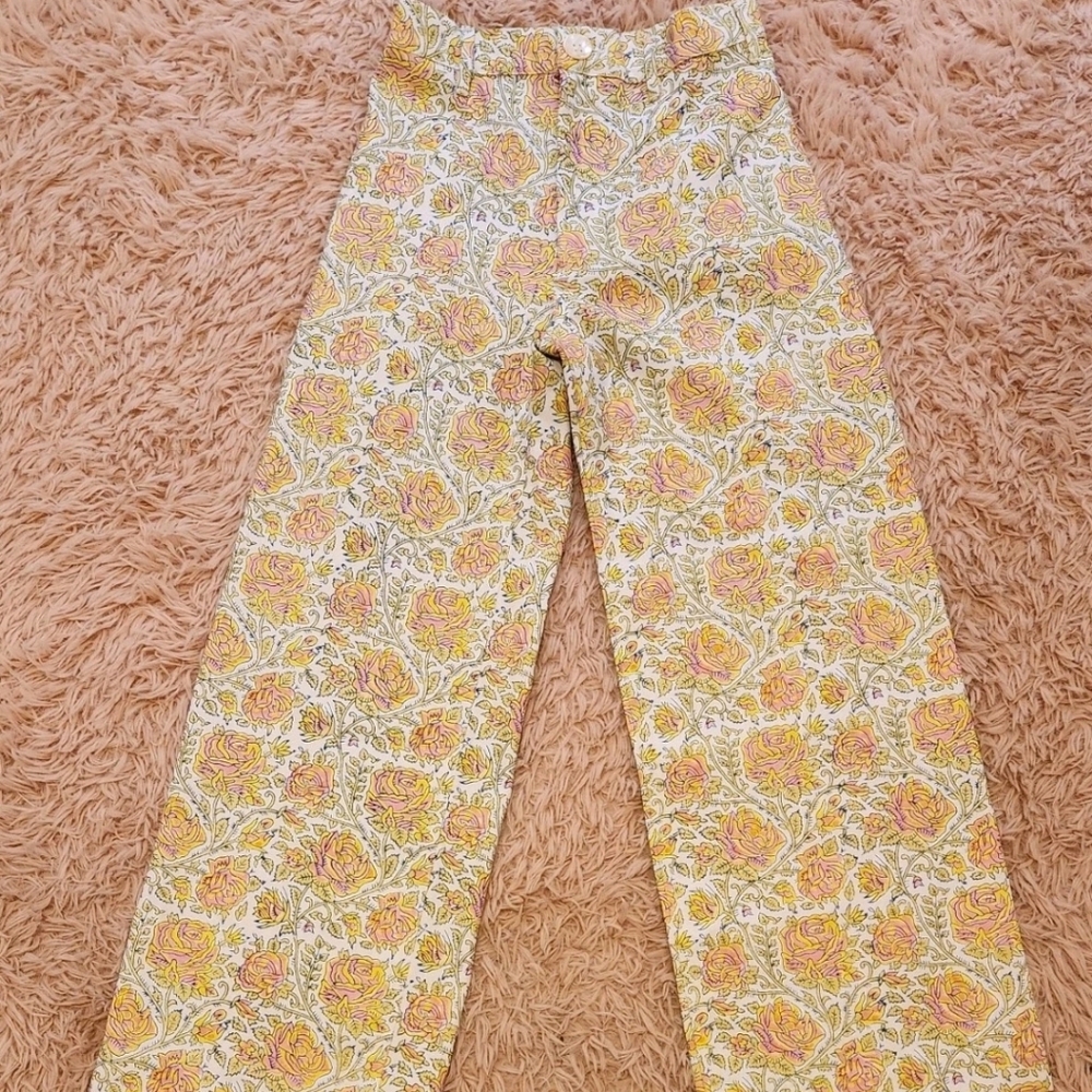 SZ BLOCKPRINTS x J CREW Floral Disco Pants & Shirt Set XS - Picture 6 of 16